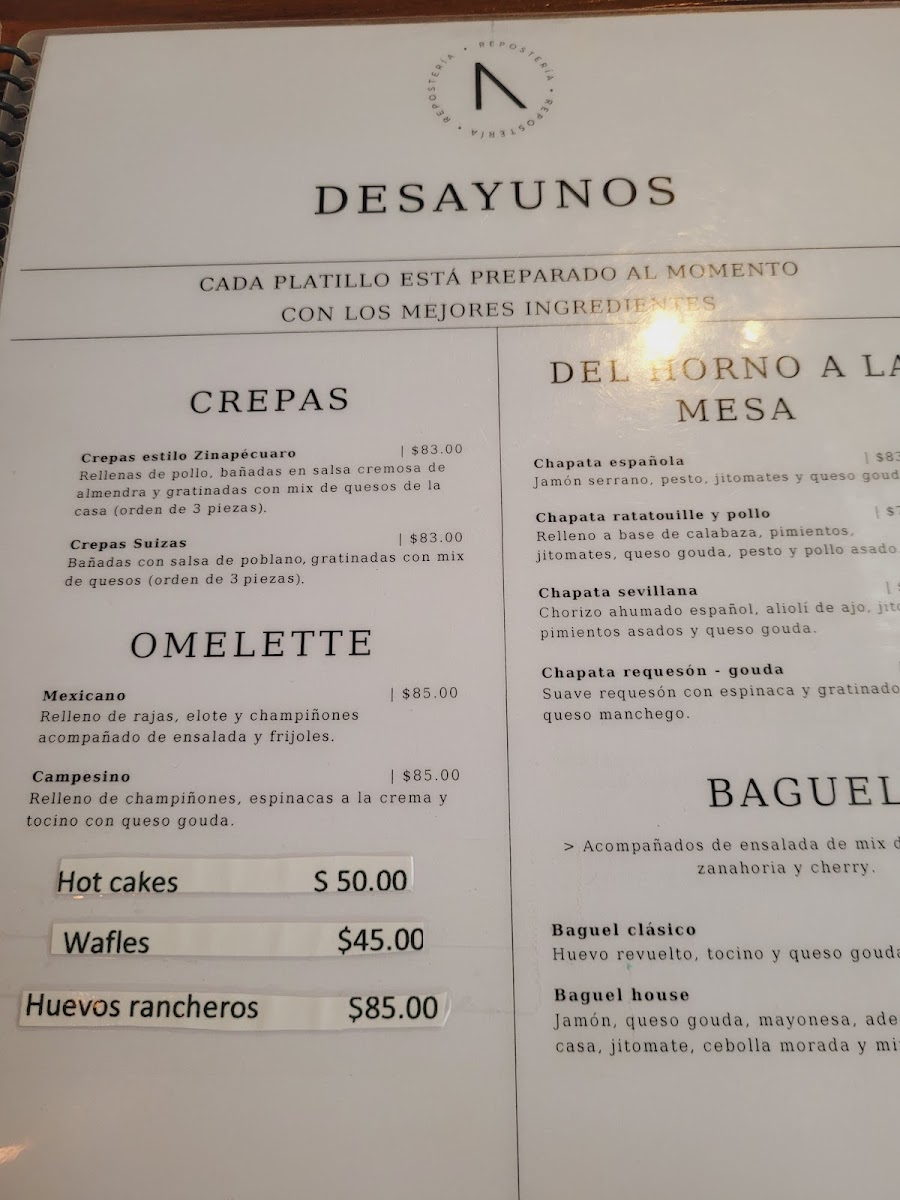 Juan García Menu - Image 1