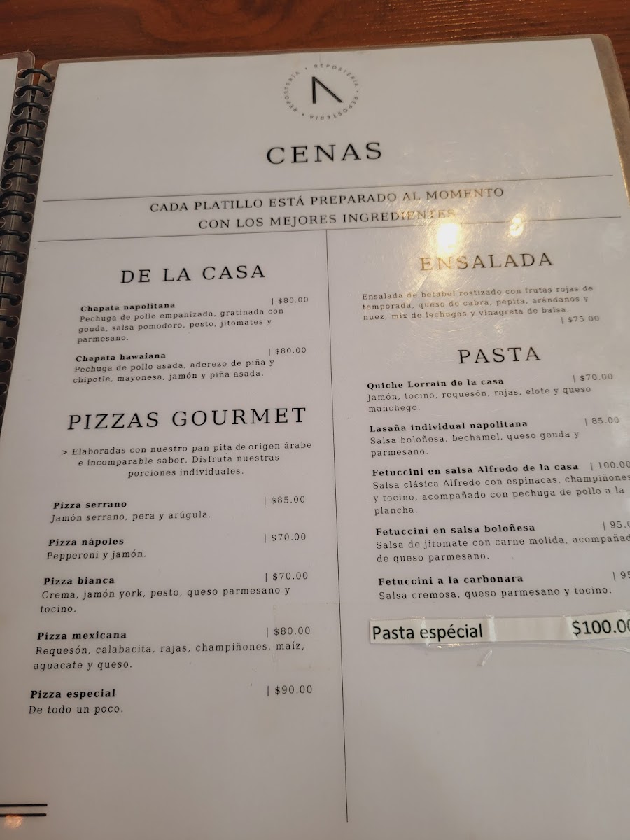 Juan García Menu - Image 2