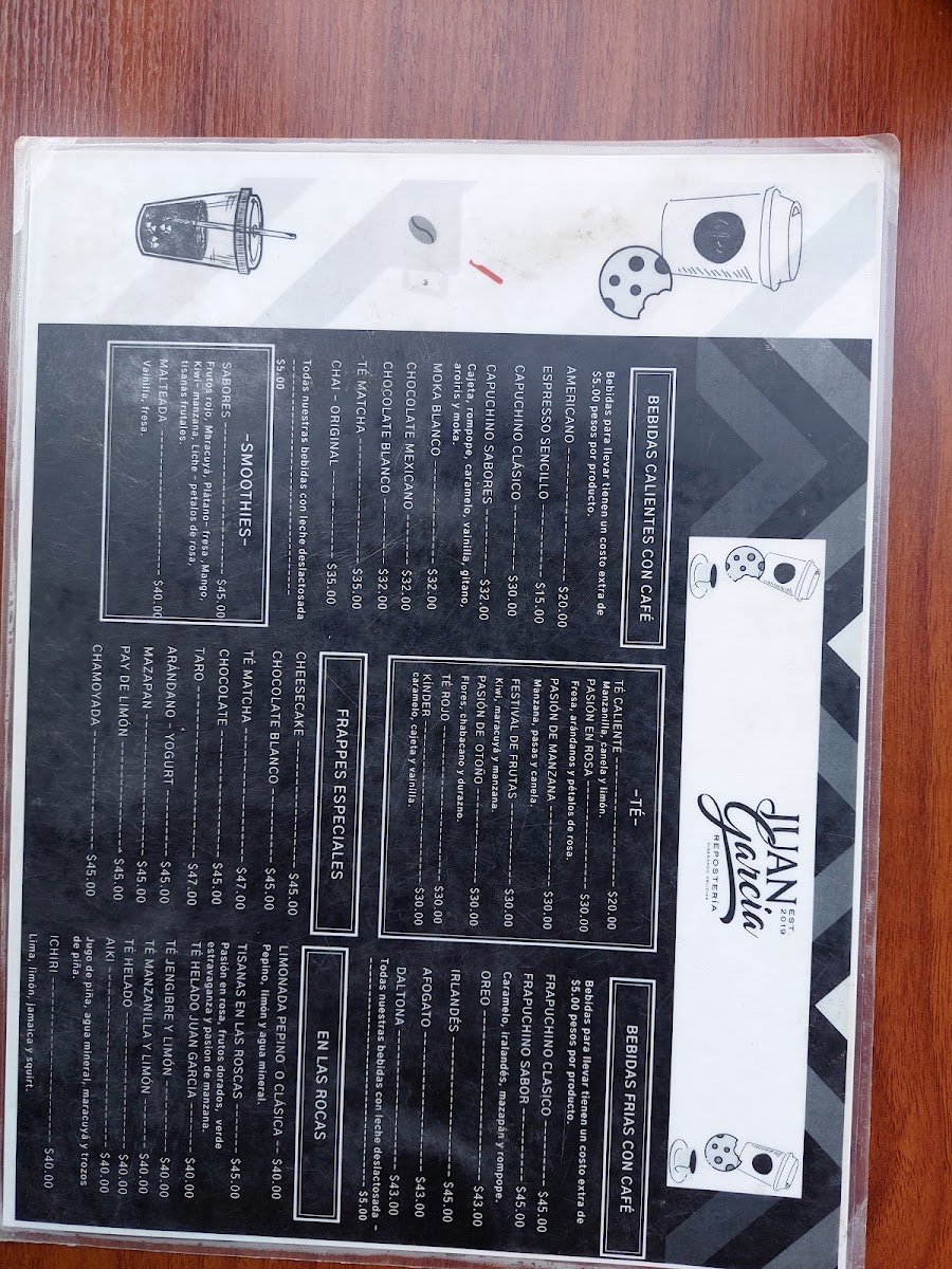 Juan García Menu - Image 4